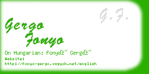 gergo fonyo business card